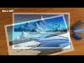 Simple Oil Pastel Winter landscape painting for beginners | Oil Pastel Drawing Winter