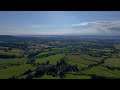 Beautiful countryside fight with drone