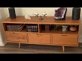 The perfect TV stand for our living room! Walker Edison Mid Century Modern TV Stand review