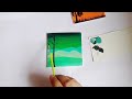 3 Very easy painting #3/acrylic painting for beginners/mini acrylic canvas painting