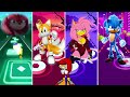 Sonic The Hedgehog 3 🆚️ Knuckles 🆚️ Tails 🆚️ Amy Rose - Tiles Hop EDM Rush
