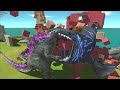 Aquatics Battle - The Bloop VS MECHAGODZILLA + KING KONG - Animal Revolt Battle Simulator