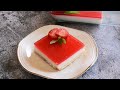 كيكة طبقات الجلي 😋حلويات الطفوله من غير كريمه او بيض The most delicious pudding desserts with jelly