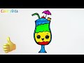 Easy drawing || How to draw a tropical drink