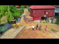 Landfill in Flooded Dozer D20A & Dump Truck 5T Pushing soil Into water​ To make a safe place.