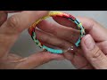 PEYOTE STITCHED HOOP EARRINGS TUTORIAL