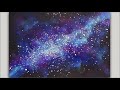 Sponge Painting a Galaxy with Acrylic Paint