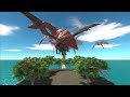 Fly Away from Wyvern | Behemoth to the Rescue! - Animal Revolt Battle Simulator