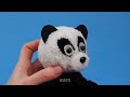 A funny yarn panda bear with a heart - creative and so simple!