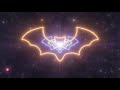 Scary Bat Outline Shape Creepy Halloween Neon Lights Tunnel Night Sky 4K VJ Loop Moving Background