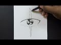 Easy to draw | how to draw kakashi’s eye easy step-by-step