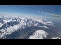 Flying over the Mont Blanc on a clear sunny day