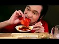 pengganti KATE YUP makan 2KG RAW WHOLE SALMON! (Mukbang Malaysia) cicah sos samyang!