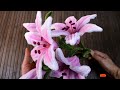 Easy way to make Lily flower with pipe cleaners | Learn how to make flower with chenille wire