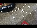 How to walk on packing peanuts with  bubble wrap