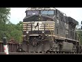 Norfolk Southern 1068 Erie takes intermodal through Cresson and meets a eastbound manifest