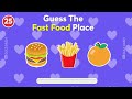 Guess the FAST FOOD Place by Emoji 🍕🍟 | Fast Food Emoji Quiz