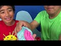 Twin Telepathy Slime Challenge Ryan and Daddy!