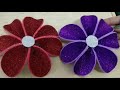 How to Make Glitter Foam Sheet Flowers / DIY Making Flower from Glitter Sheet