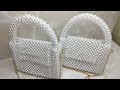 Detailed way to make a pearl beaded bag// DIY BEADED BAG// DIY TUTORIAL