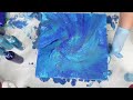 Ocean inspired textured fish with gold leafing painting.  Video #519