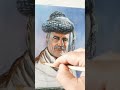 رسم صورة الفنان الكردي شفيق بافى رعد بألوان الاكريليك