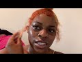 Tik Tok Skunk Stripe on Natural Hair| Dyeing my hair Ginger and Blonde