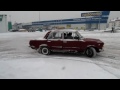 Fiat 125p snow drifting