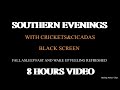 Southern Evenings Black Screen   8 Hours of Cicadas & Cricket Night Sounds for Sleep & Relaxation