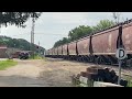 NS 4329 LEADS A BNSF GRAIN THROUGH EAST DUBUQUE ILLINOIS