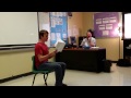 Performing a skit from Bo Burnham's what!