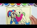 Drawing and Coloring Jax and Pomni Love Story - The Amazing Digital Circus - Sand Painting