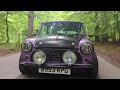 Twin carb fed Mini tears up the countryside. Loud, lairy - and very very purple? Most definitely.