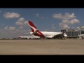 Qantas A380 arrives from Sydney
