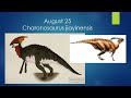 Age of Dinosaurs Calendar: August