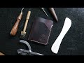 MY FIRST TIME USING BADALASSI CARLO WAXY - HANDMADE LEATHER WALLET ASMR // DIY BUILD