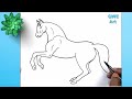 How to Draw a Horse 🐴 Horse Drawing Easy