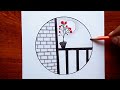 Easy circle drawing🥰|| Circle drawing for beginners || Pencil drawing in circle step by step