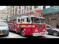**RIDE with the FDNY!** Heavy AIRHORN Response to FIRE on 7th Floor of Garage [ MAN Box 1065 ]