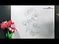 Flower Drawing💐Tutorial Step By Step || Doodle🌼 Flowers Easy ||  Flower Drawing Tutorial ||