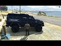 GTA V - Stealing HEAVY SWAT Department Vehicles with Franklin in GTA 5!