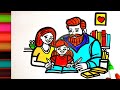 Family Drawing, Coloring and Paiting for Kid's & Toddlers | Let's Draw Together