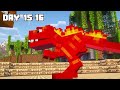 I Survived 1000 Days As An ELEMENTAL DINOSAUR in HARDCORE Minecraft! (Full Story)