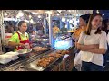 Tasty Yummy Hot Grilled Squid, Seafood Fried Rice, Chicken Wings & More @ Best Cambodian Street Food