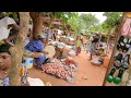 Rural African market day in Togoville. Cost of living in an African village in Togo west Africa 🌍