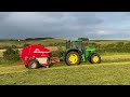 Cumbrian Silage 2023. John Deere 6610 & Case-IH team race to beat the rain baling in the fells!