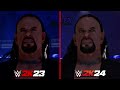 WWE 2K23 vs WWE 2K24 Men's Entrances so far!