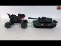 REMOTE CONTROL TANK ARMORED WF HEAVY DUTY vs Dinosaur Drift Stunt Car UNBOXING &TESTING