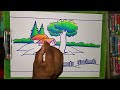 Beautiful village drawing easy/Beautiful village drawing for beginners