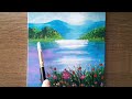 Veja que bela pintura de paisagem / Reflexo no lago / Sol nascente !!